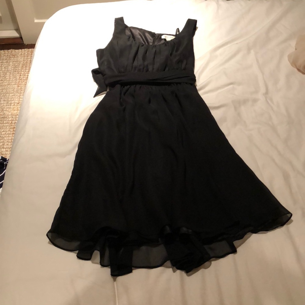 Black dress with sash